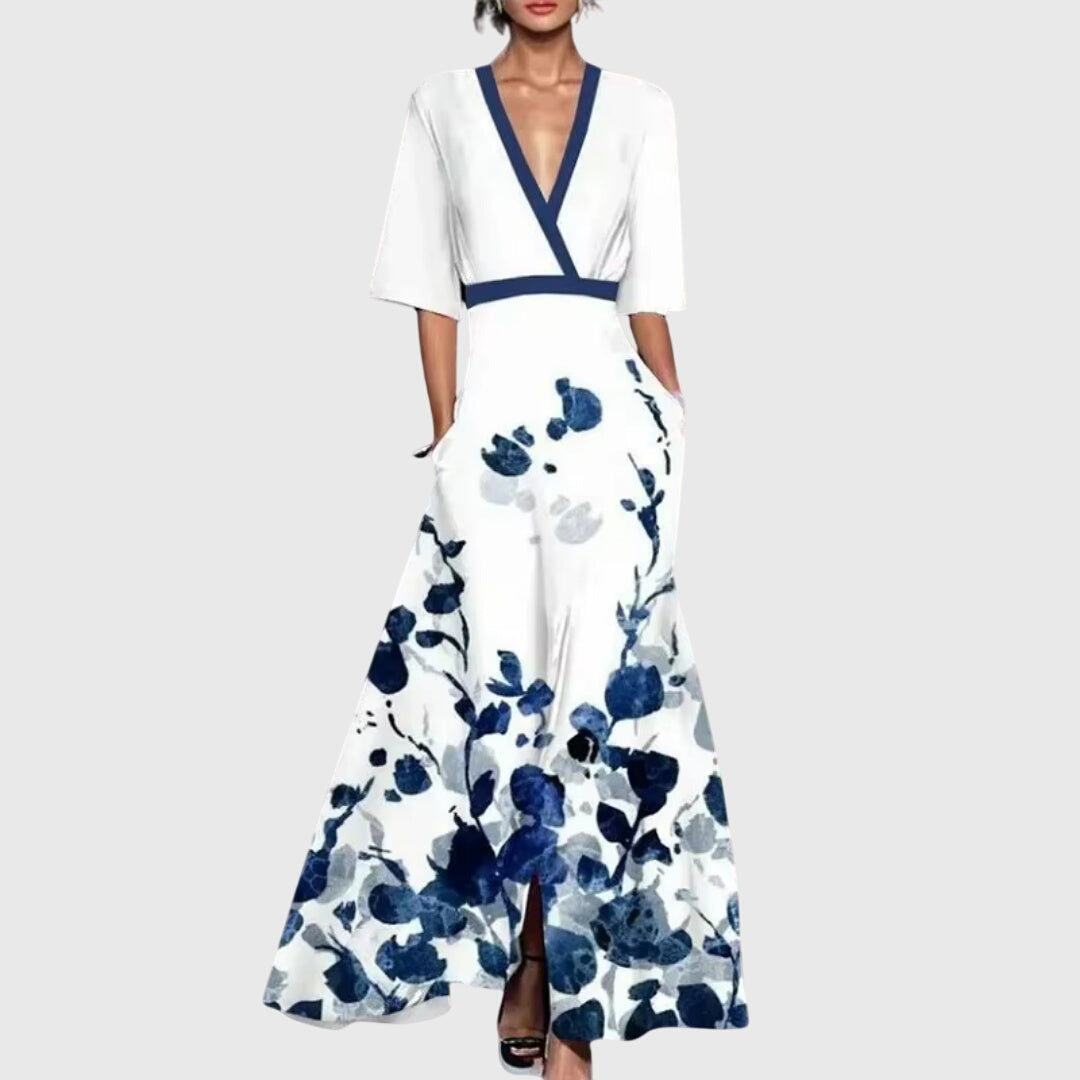 Celine | Luftig & Elegant Frühlingskleid Damen mit Blumenmuster 1