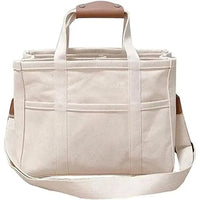 Karolin | Elegante Canvas Tragetasche mit mehreren Fächern
