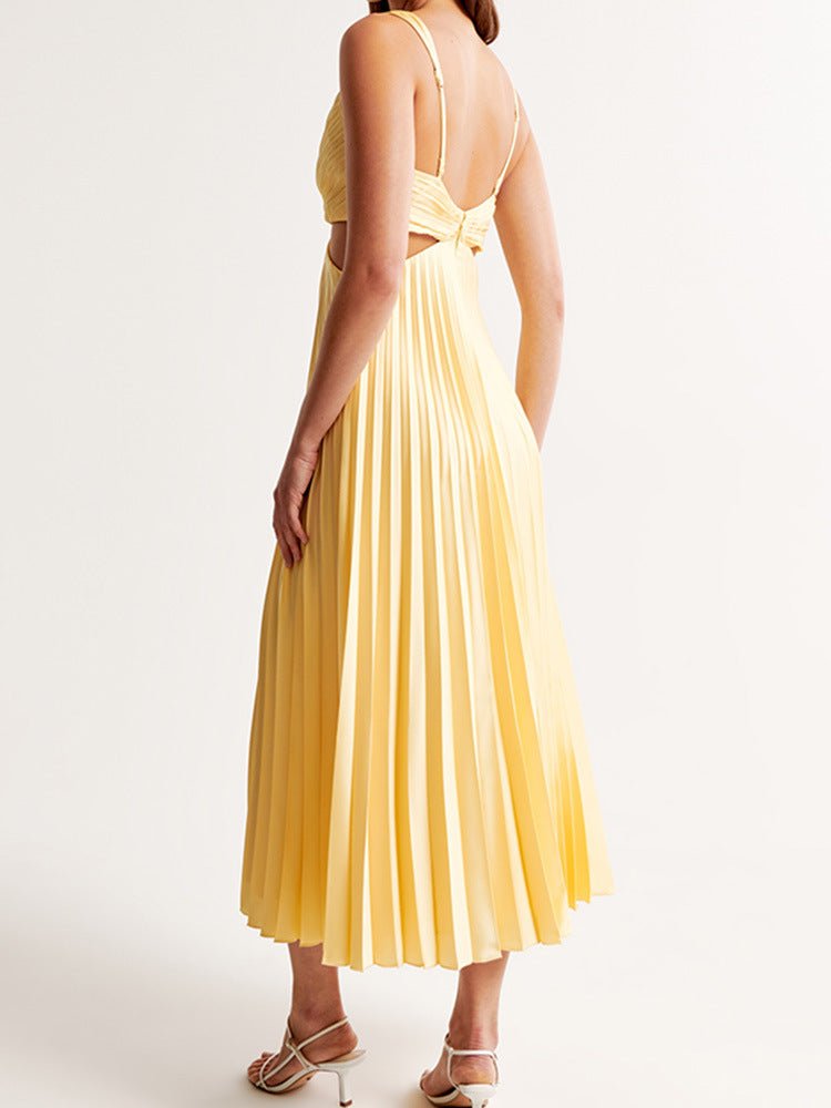 Charlotte | Schickes plissiertes Maxikleid mit Cut-Outs 3