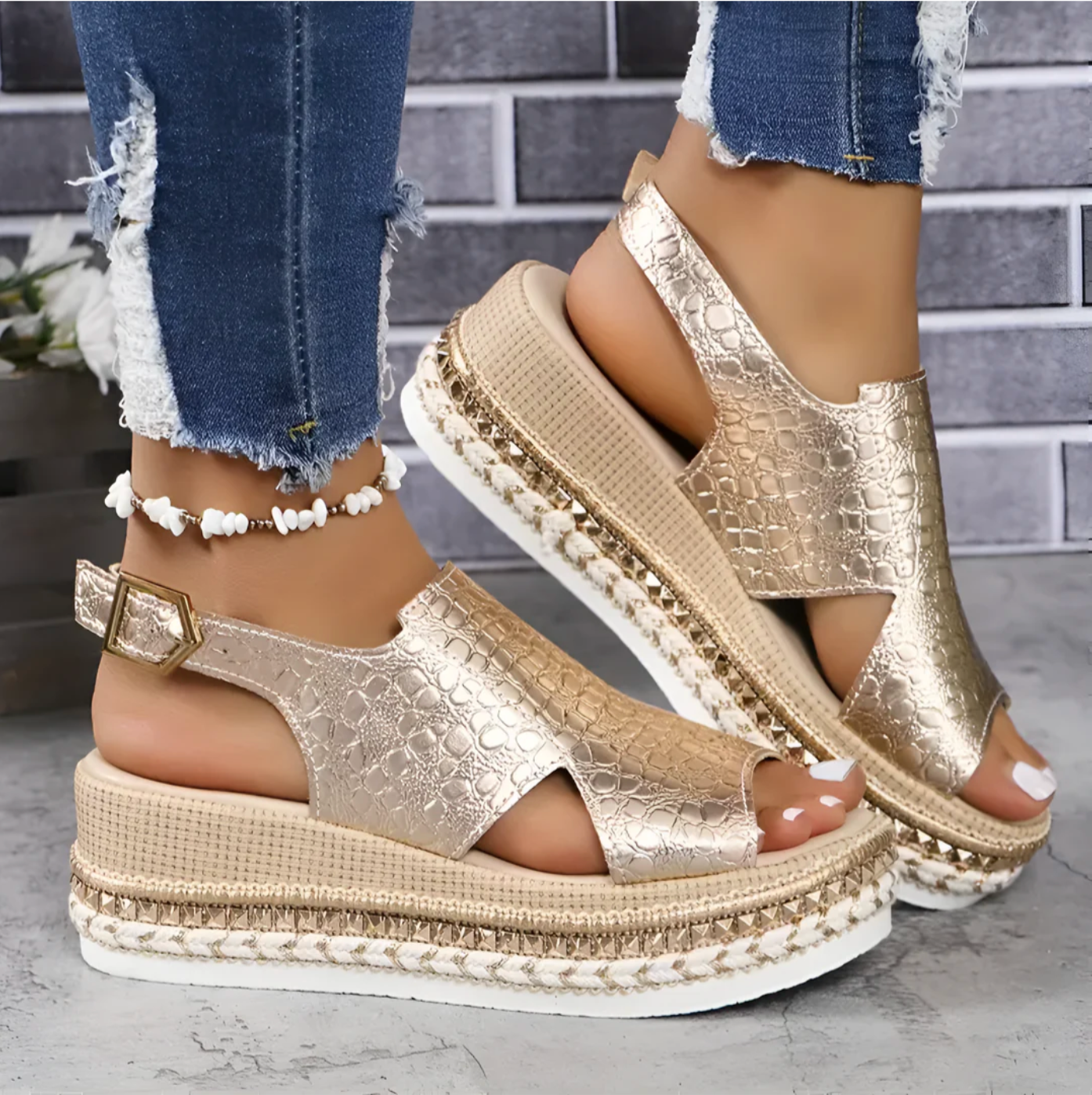 Chloe | Elegante & Bequeme Sandalen Damen aus Italienischem Leder für den Sommer 0
