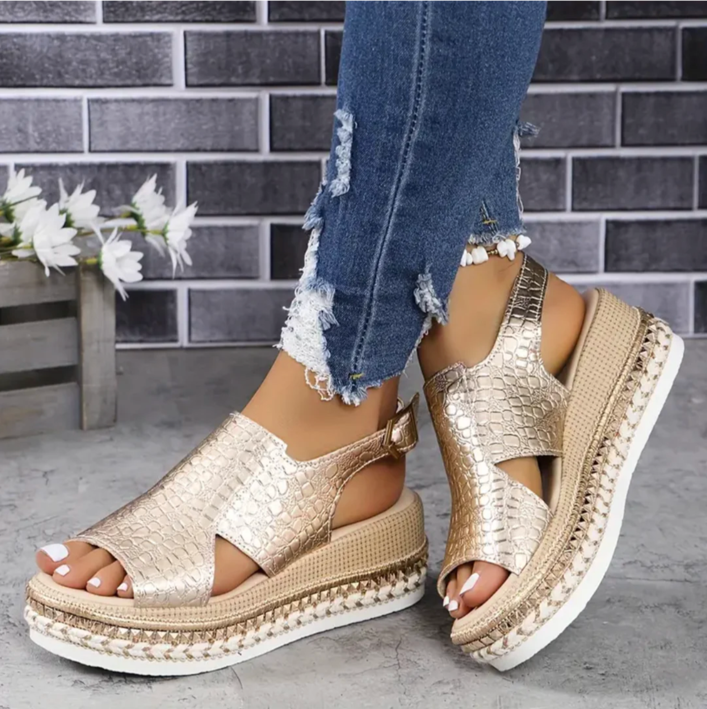 Chloe | Elegante & Bequeme Sandalen Damen aus Italienischem Leder für den Sommer 1