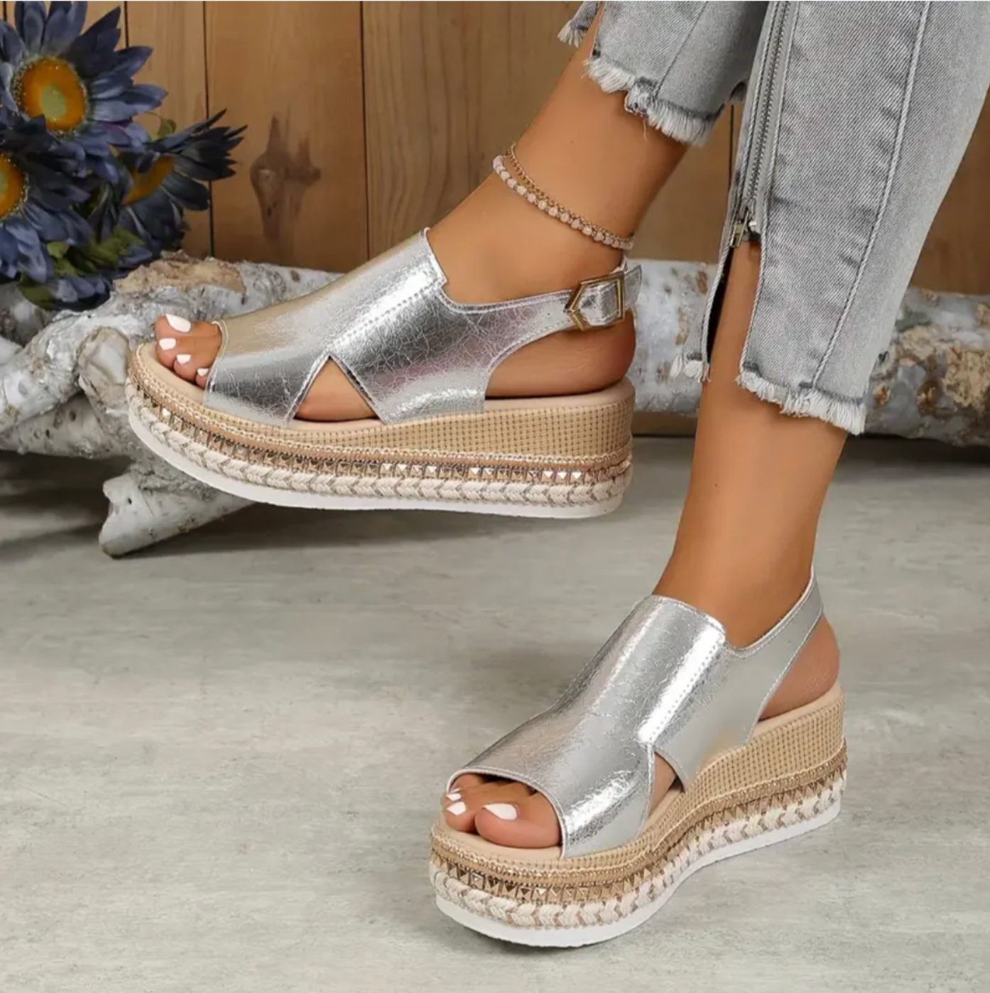 Chloe | Elegante & Bequeme Sandalen Damen aus Italienischem Leder für den Sommer 6