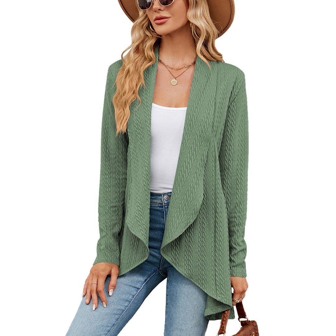Chloe | Lässiger, offener, langer Damen-Cardigan 10
