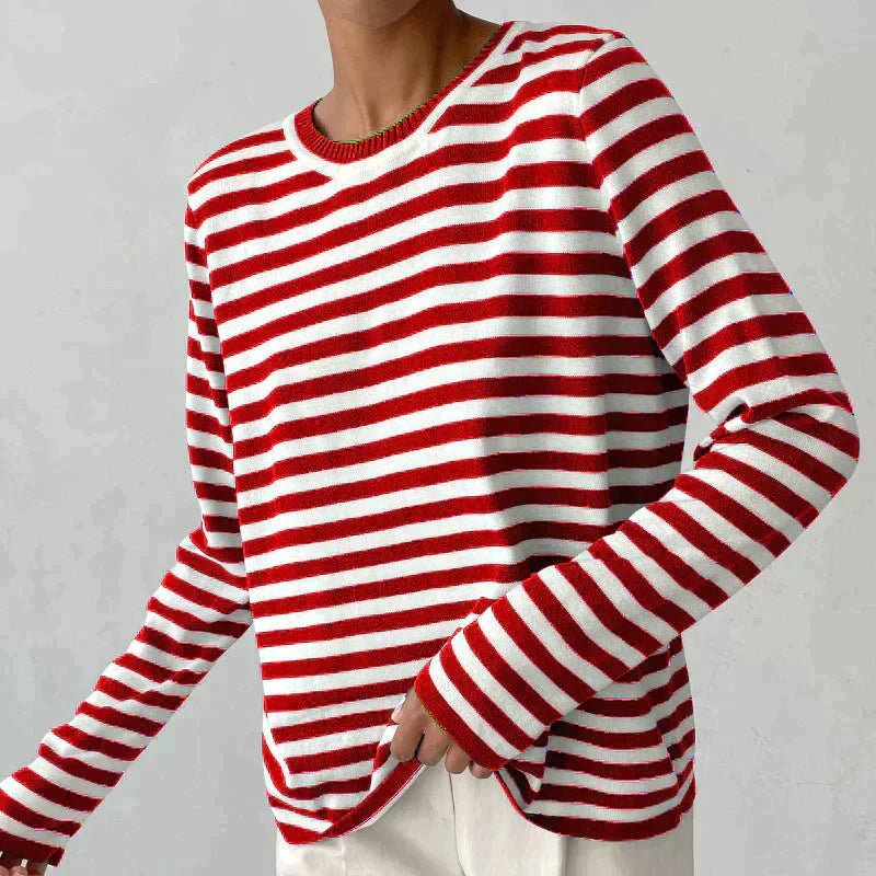 Clara | Zeitloser und schicker Strickpullover mit maritimen Streifen 3