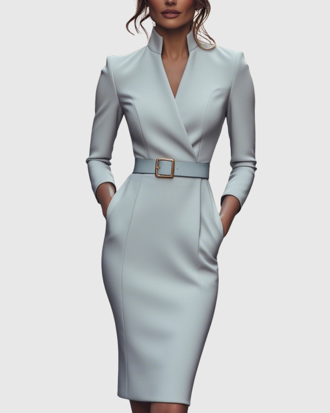 Claribel | Elegantes, Tailliertes Midikleid für Jeden Anlass 11