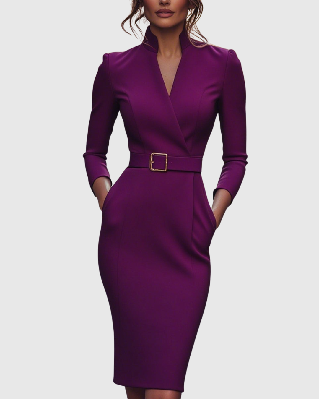 Claribel | Elegantes, Tailliertes Midikleid für Jeden Anlass 6
