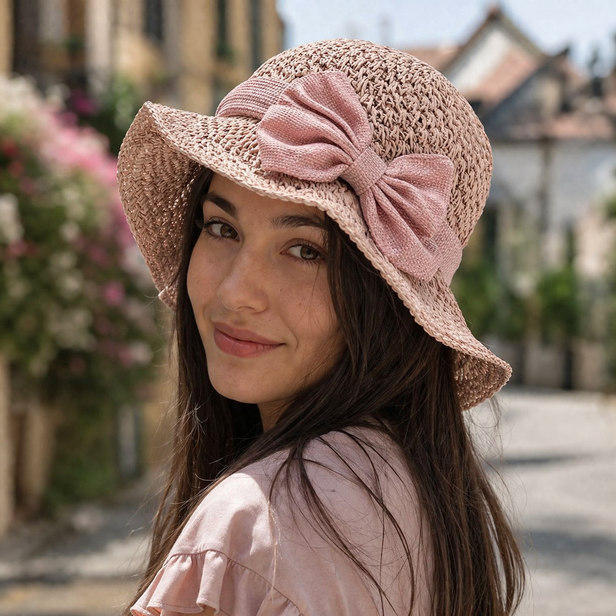 Cora | Atmungsaktiver Sonnenhut Damen mit Vintage-Schleife – Leichter Sommerhut für Stilbewusste 0