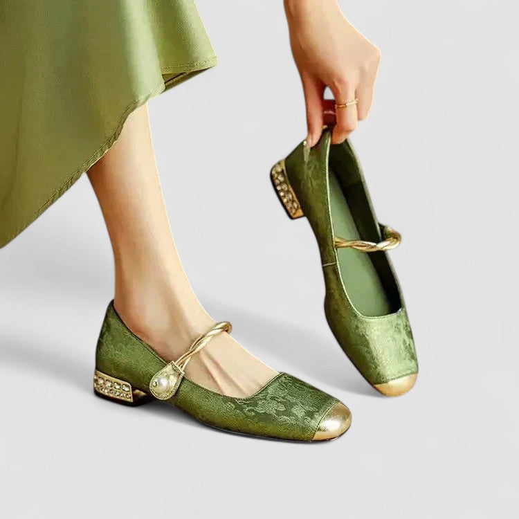 Cynthia | Elegante & Bequeme Damen Schuhe – Orthopädische Mary Jane mit Niedrigem Blockabsatz 0