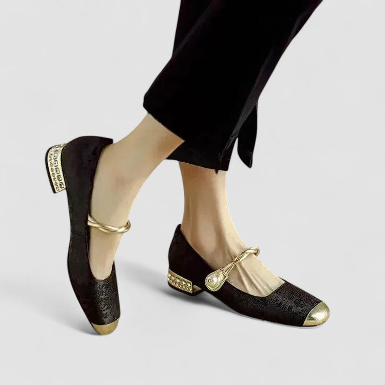 Cynthia | Elegante & Bequeme Damen Schuhe – Orthopädische Mary Jane mit Niedrigem Blockabsatz 5