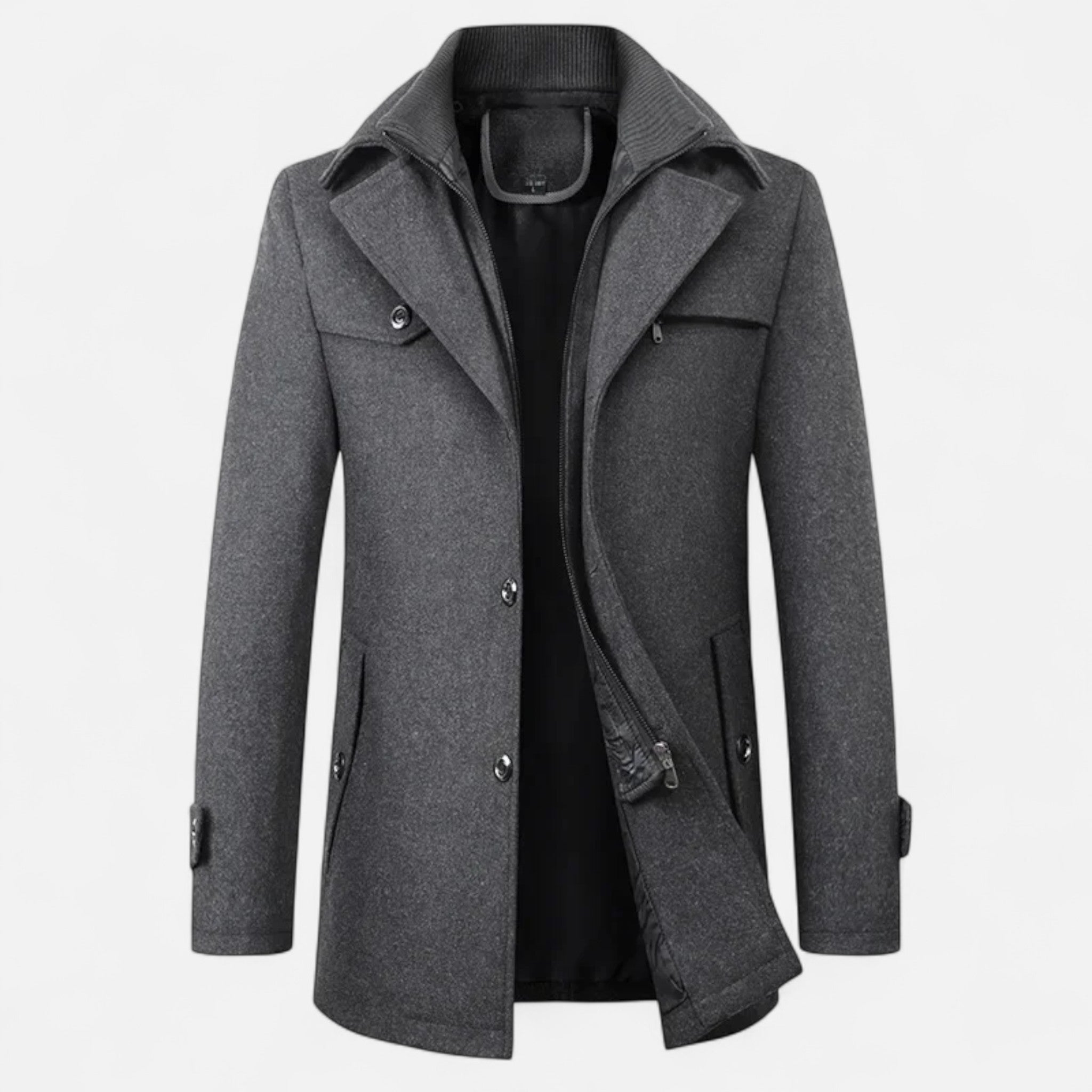 Daan | Stilvoller und warmer klassischer Winter-Trenchcoat 5