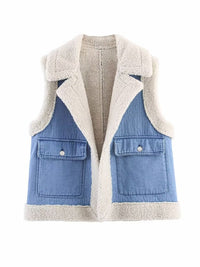Sofia | Warme Damen Jeansweste Mit Fleece-Futter