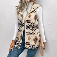 Lena | Bequeme und moderne Damenweste mit geometrischem Muster