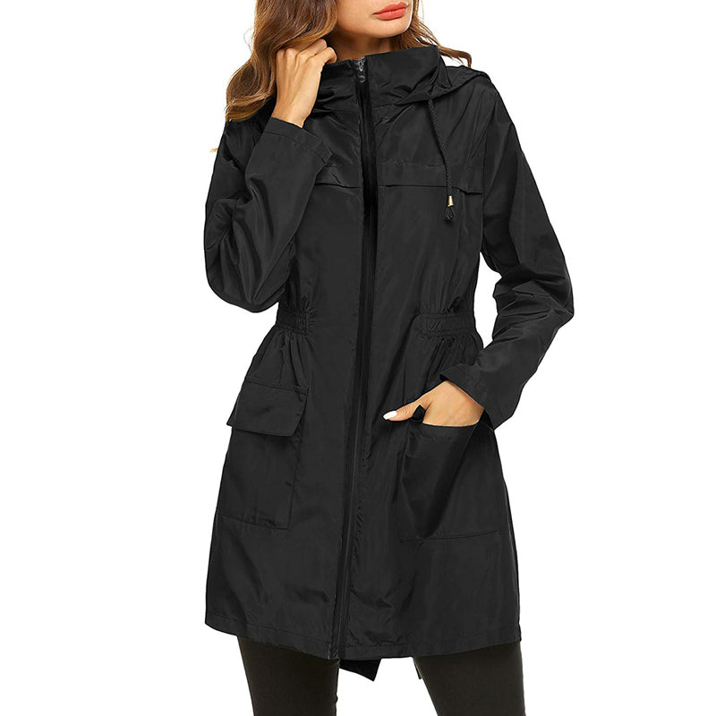 Dara | Women's Rain Jacket Lightweight Packable Water-Repellent Fitted 0