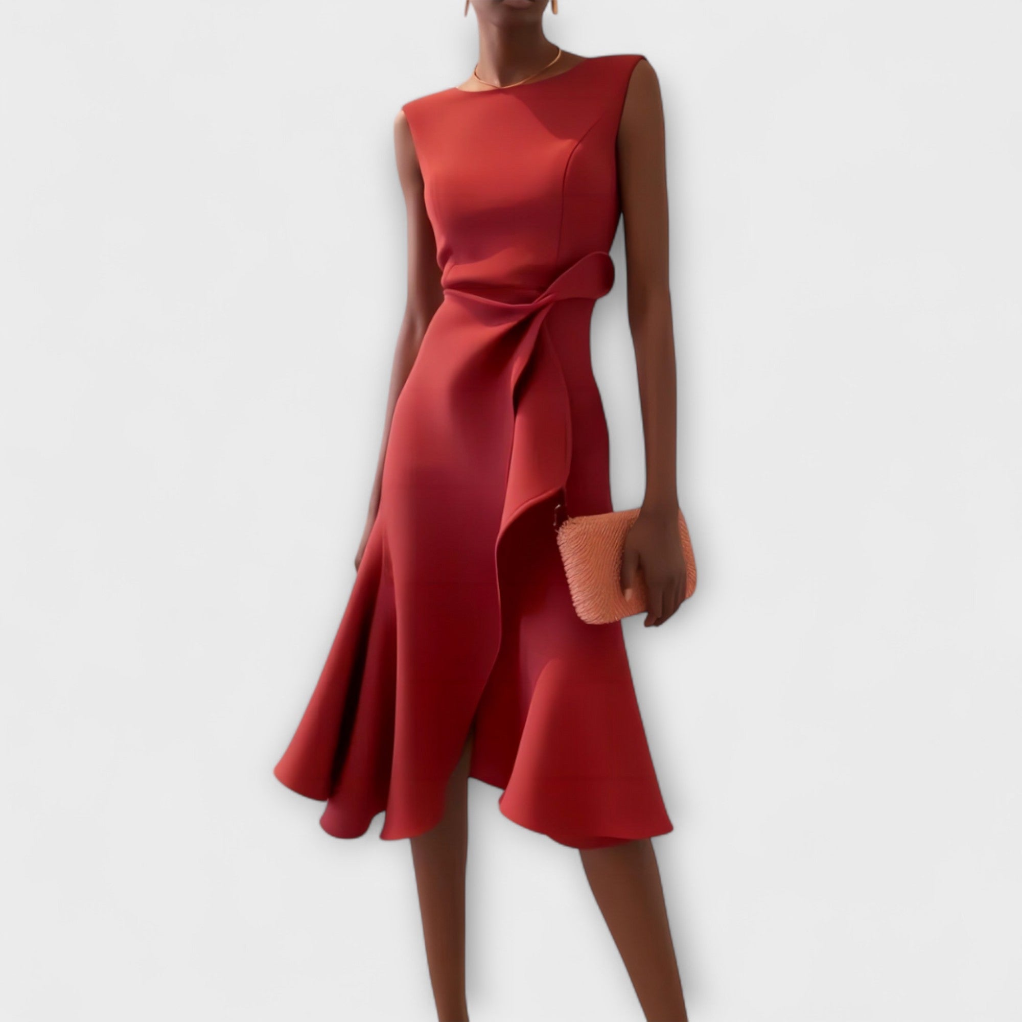 Daria | Elegantes, Asymmetrisches &amp; Raffiniertes Midikleid 0