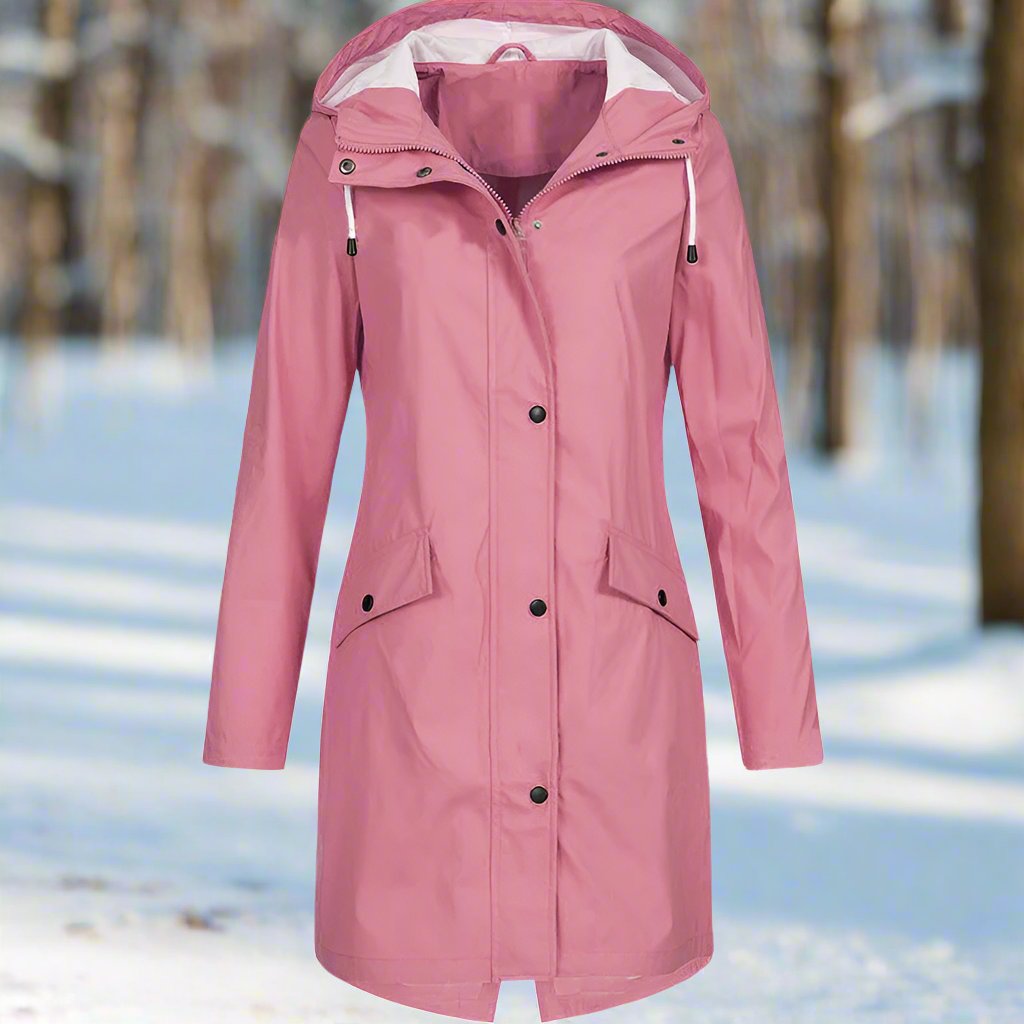 Drune | Hooded Rain Jacket Casual Fit Mid Thigh Weatherproof 3