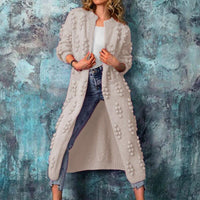 Mia | Eleganter und stilvoller lang geschnittener Lagen Strickjacke