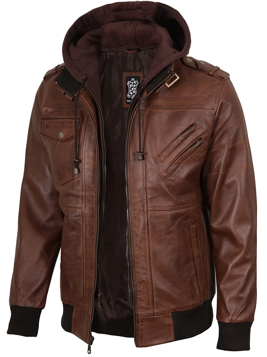 Edinburgh | Elegante Herrenjacke mit Abnehmbarer Kapuze aus Lammfell 1