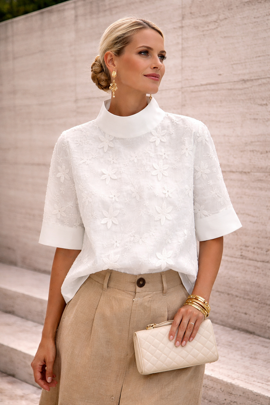 Elina | Damenbluse Elegante Festliche Blusen Atmungsaktiv Komfortabel 0
