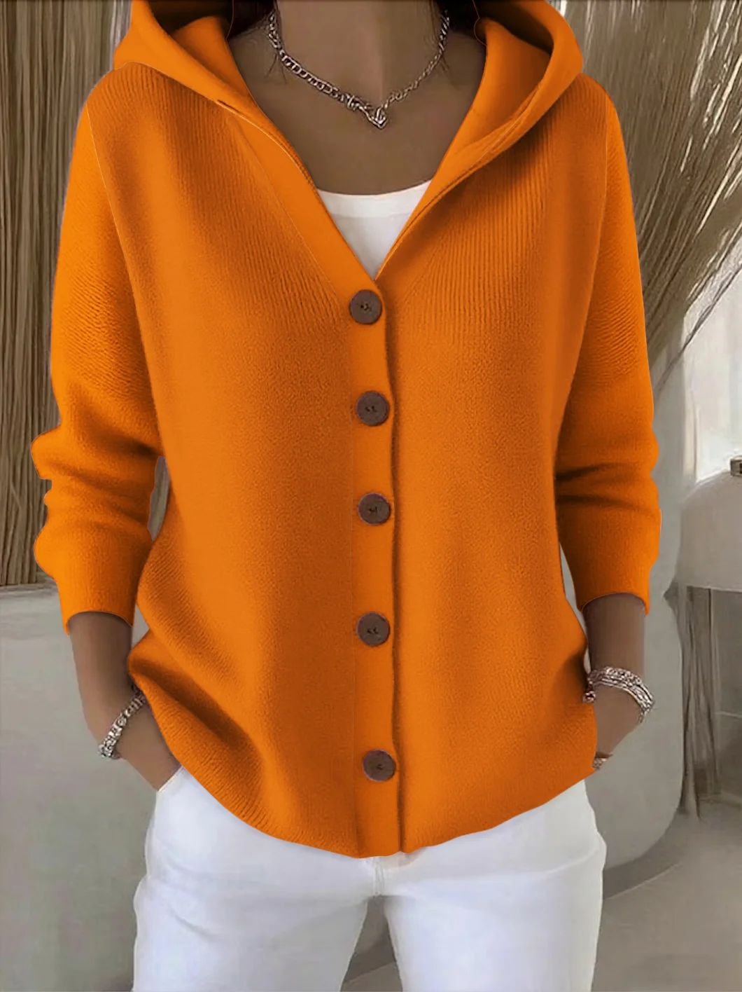 Elizabeth | Weicher und bequemer Kapuzenstrickcardigan 5