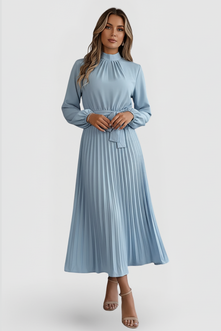 Elowen | Elegantes, Plissiertes Damen Midikleid – Festliche Kleider für Besondere Anlässe 0