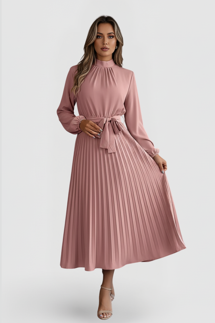 Elowen | Elegantes, Plissiertes Damen Midikleid – Festliche Kleider für Besondere Anlässe 7