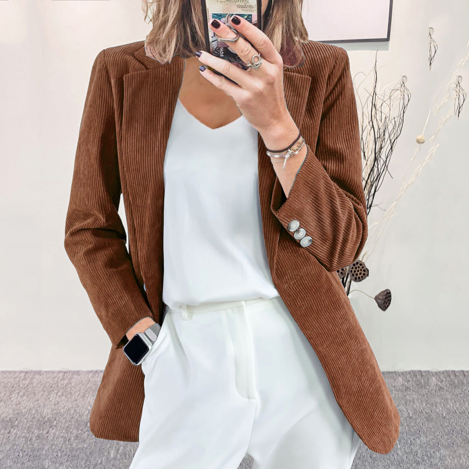 Elysia | Eleganter, Vielseitiger &amp; Bequemer Damen Cord-Blazer 2