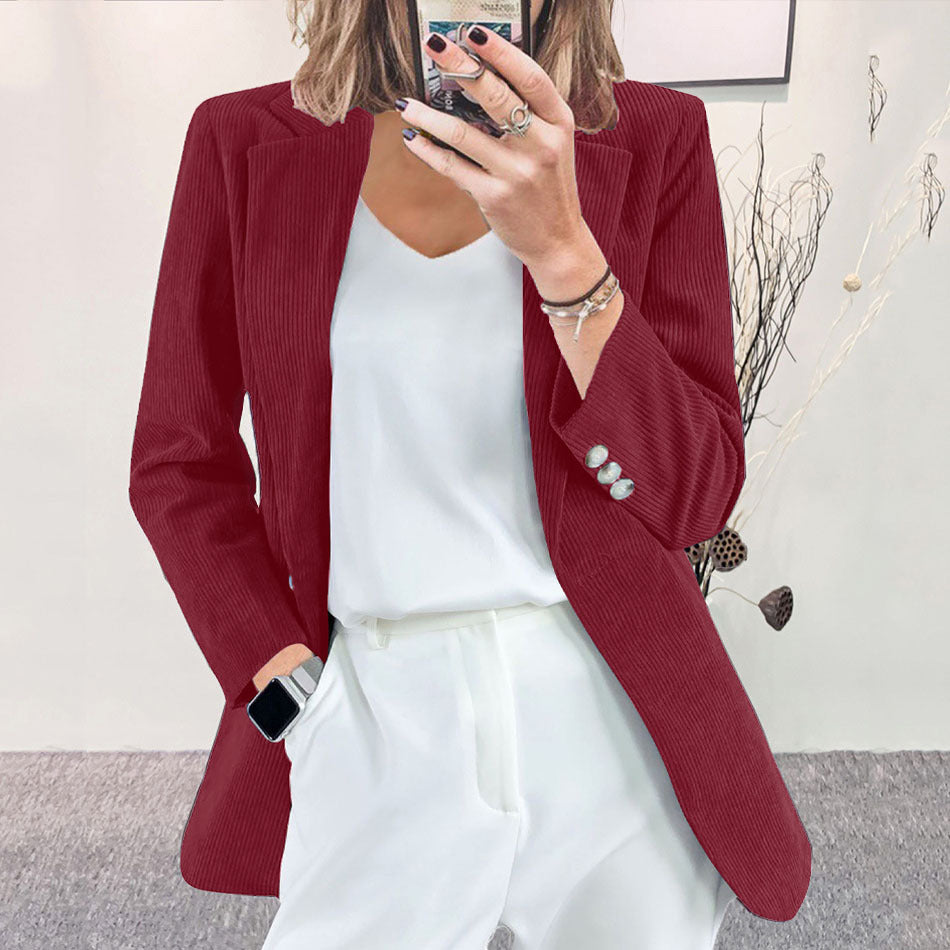 Elysia | Eleganter, Vielseitiger &amp; Bequemer Damen Cord-Blazer 3