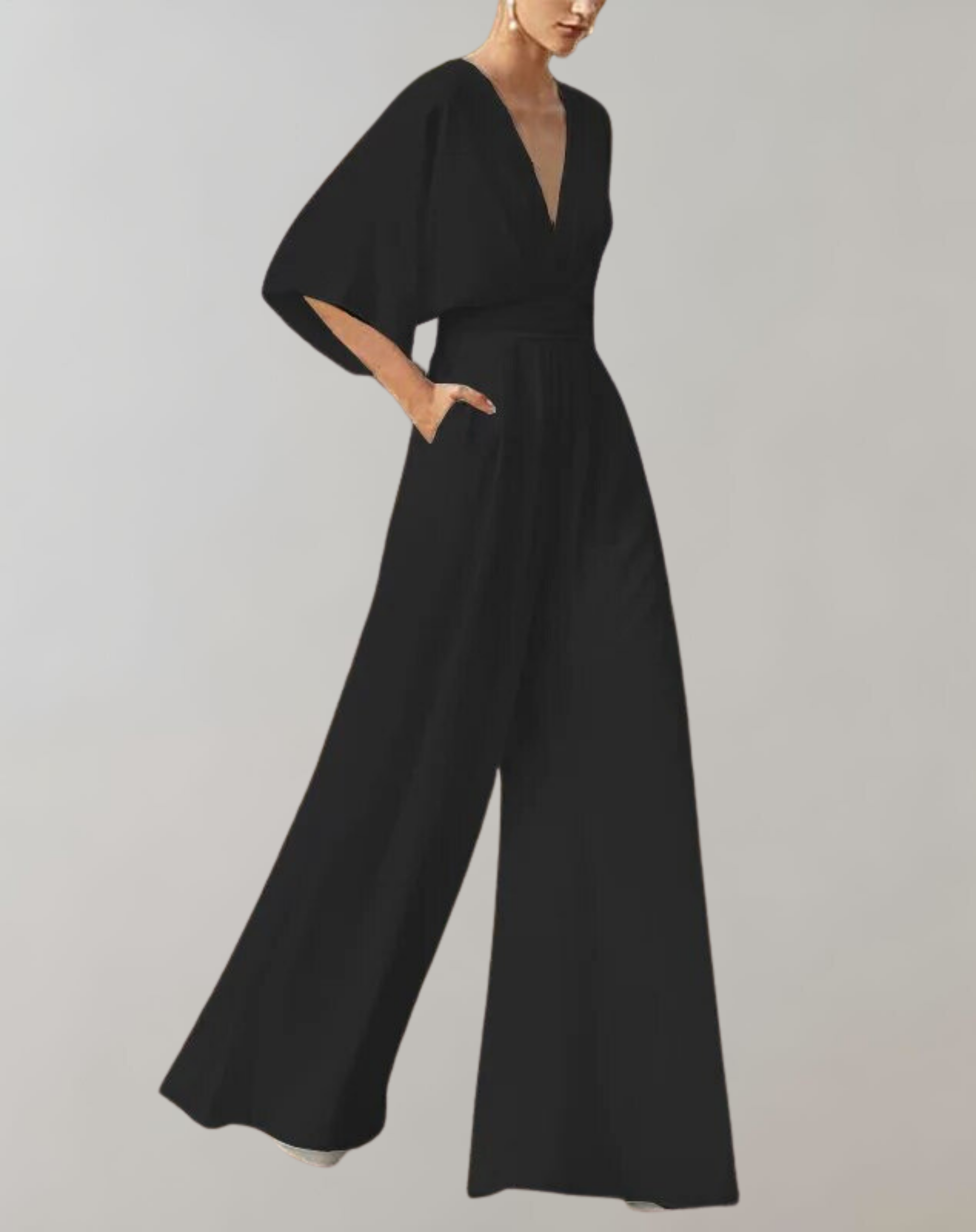 Elysia | Eleganter, Weit Beinig Damen Jumpsuit – Festlich & Schwarz 6