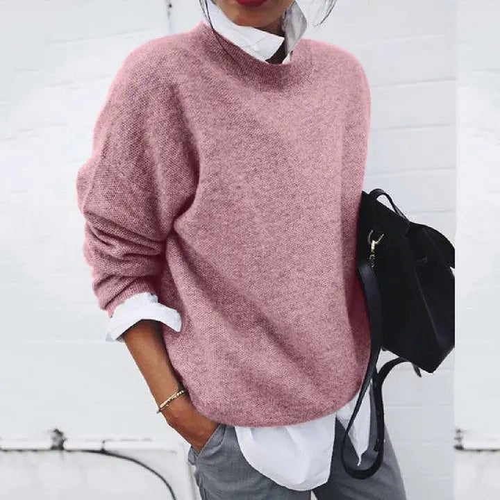 Emily | Damen-Pullover mit Rundhalsausschnitt und lockerer Passform aus Kaschmirmischung 2