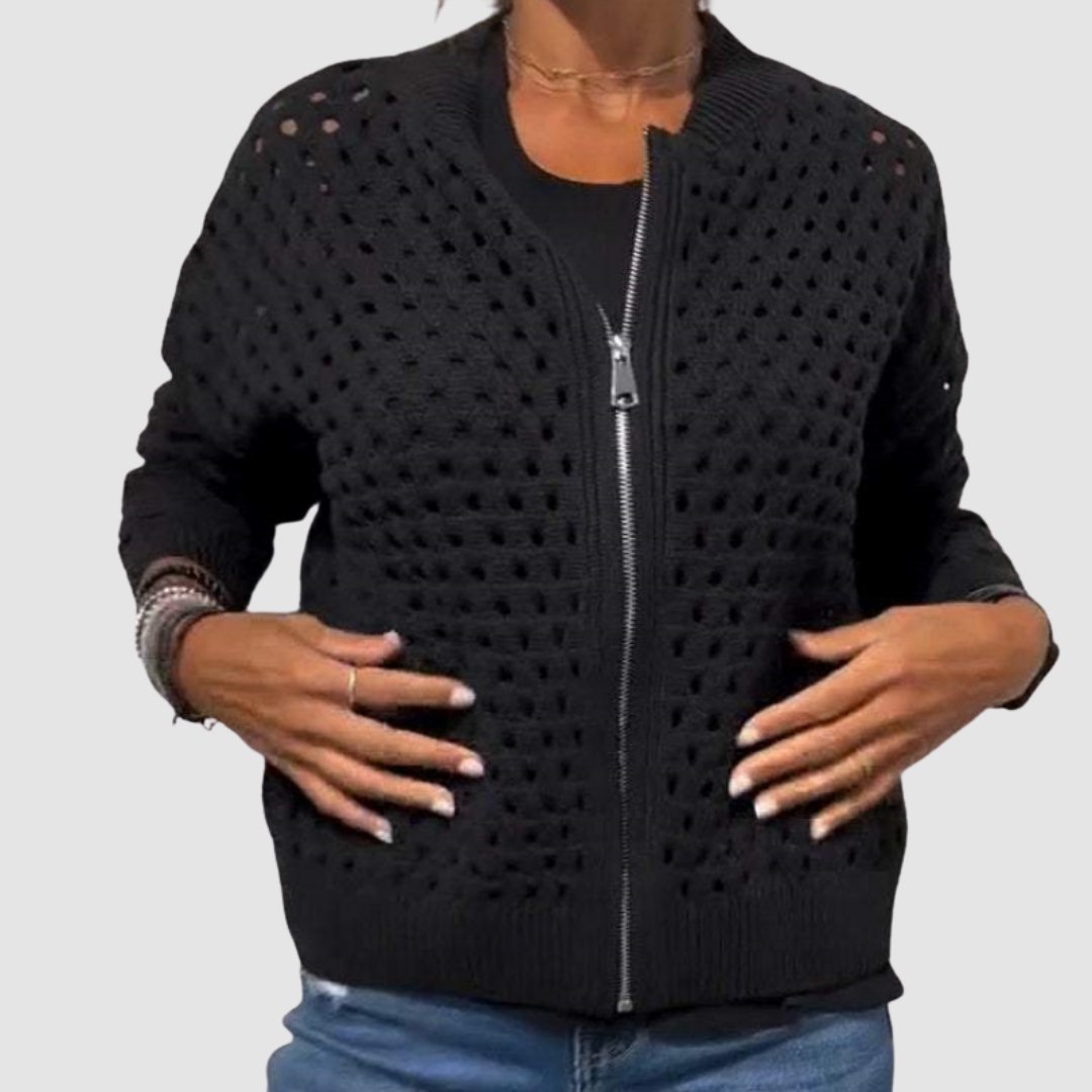 Emma | Atmungsaktive und stylische Strickjacke mit Reißverschluss 1