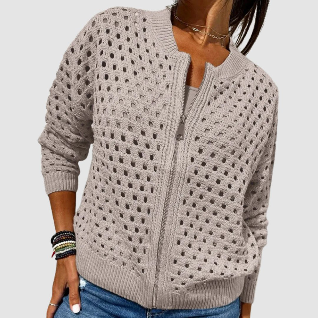 Emma | Atmungsaktive und stylische Strickjacke mit Reißverschluss 3