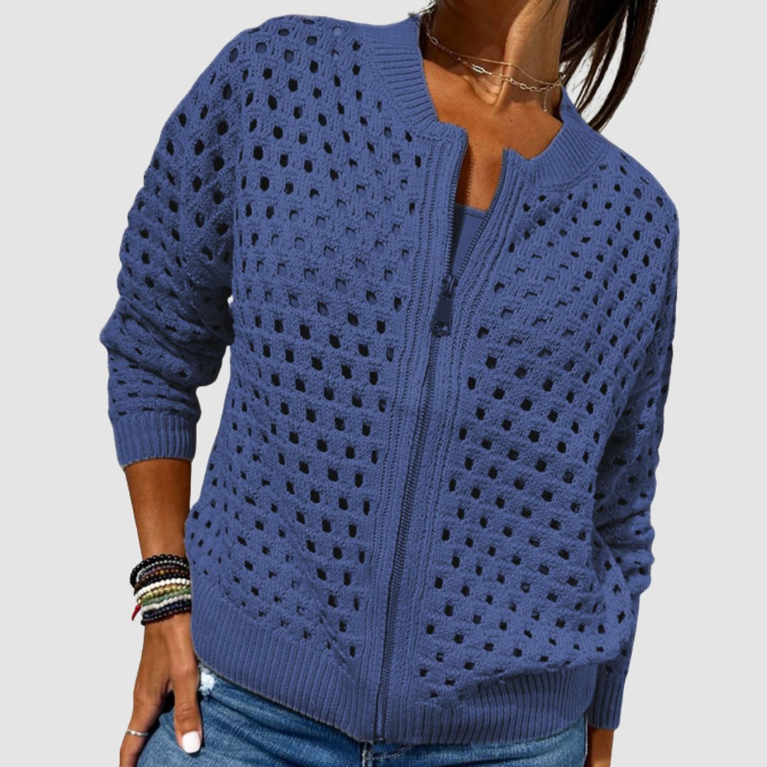 Emma | Atmungsaktive und stylische Strickjacke mit Reißverschluss 4