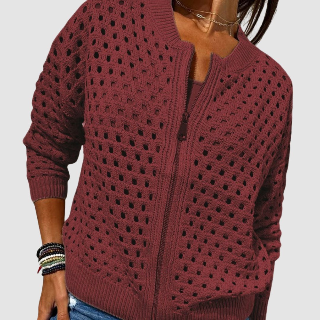Emma | Atmungsaktive und stylische Strickjacke mit Reißverschluss 5