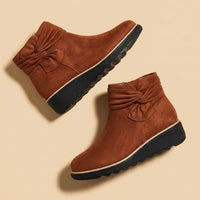 Sophia | Elegante Wildleder-Stiefel mit Schleifen Akzent