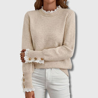 Sophie | Bequemer Langarm Pullover mit Spitzendetails