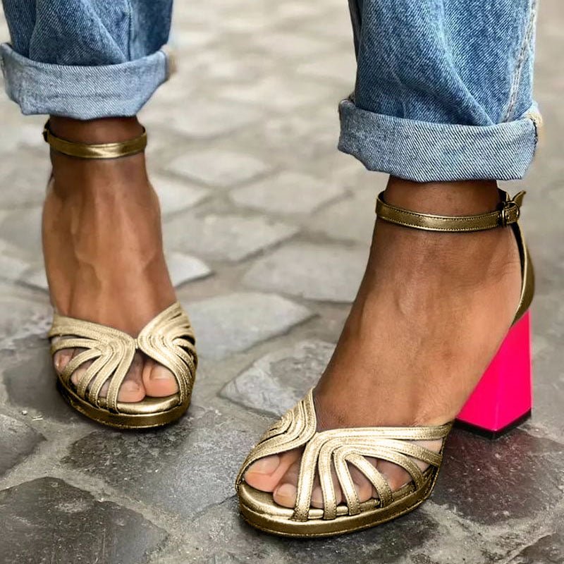 Evelyn | Elegante, Bequeme &amp; Stilvolle Damen-Sandalen mit Blockabsatz 1