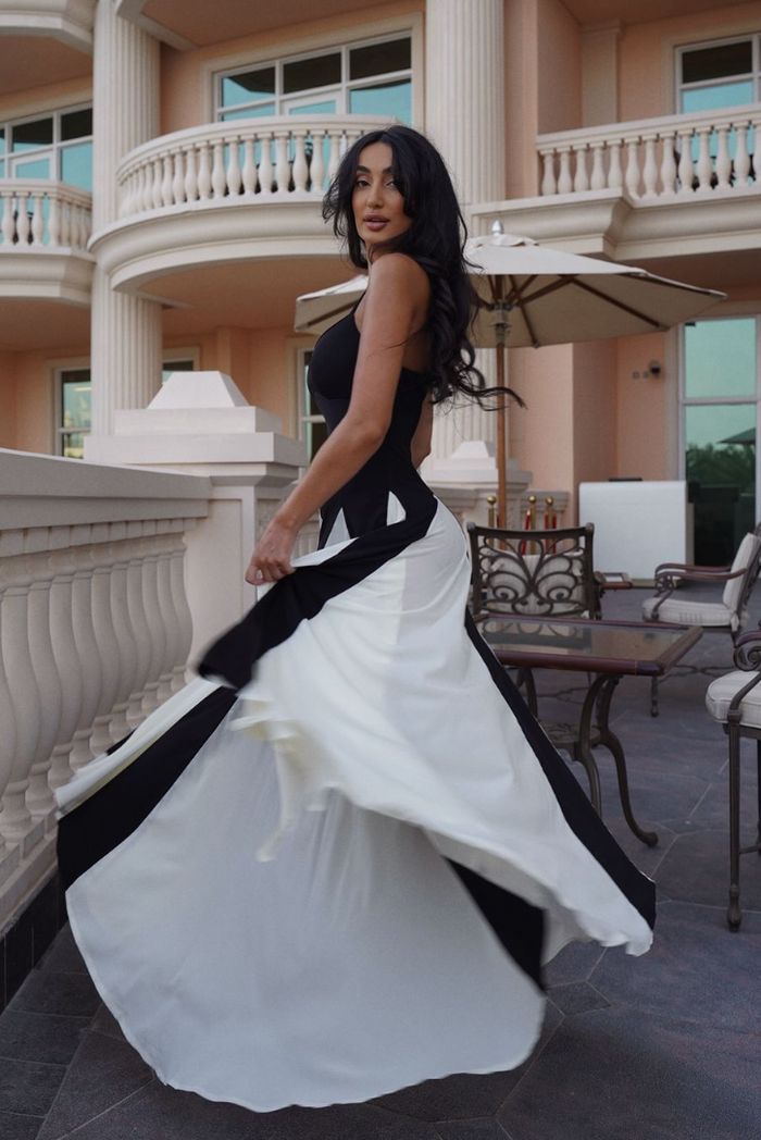 Fayla | Maxikleid Festlich Spitze Elegant Hochzeitsgast Fließend 6