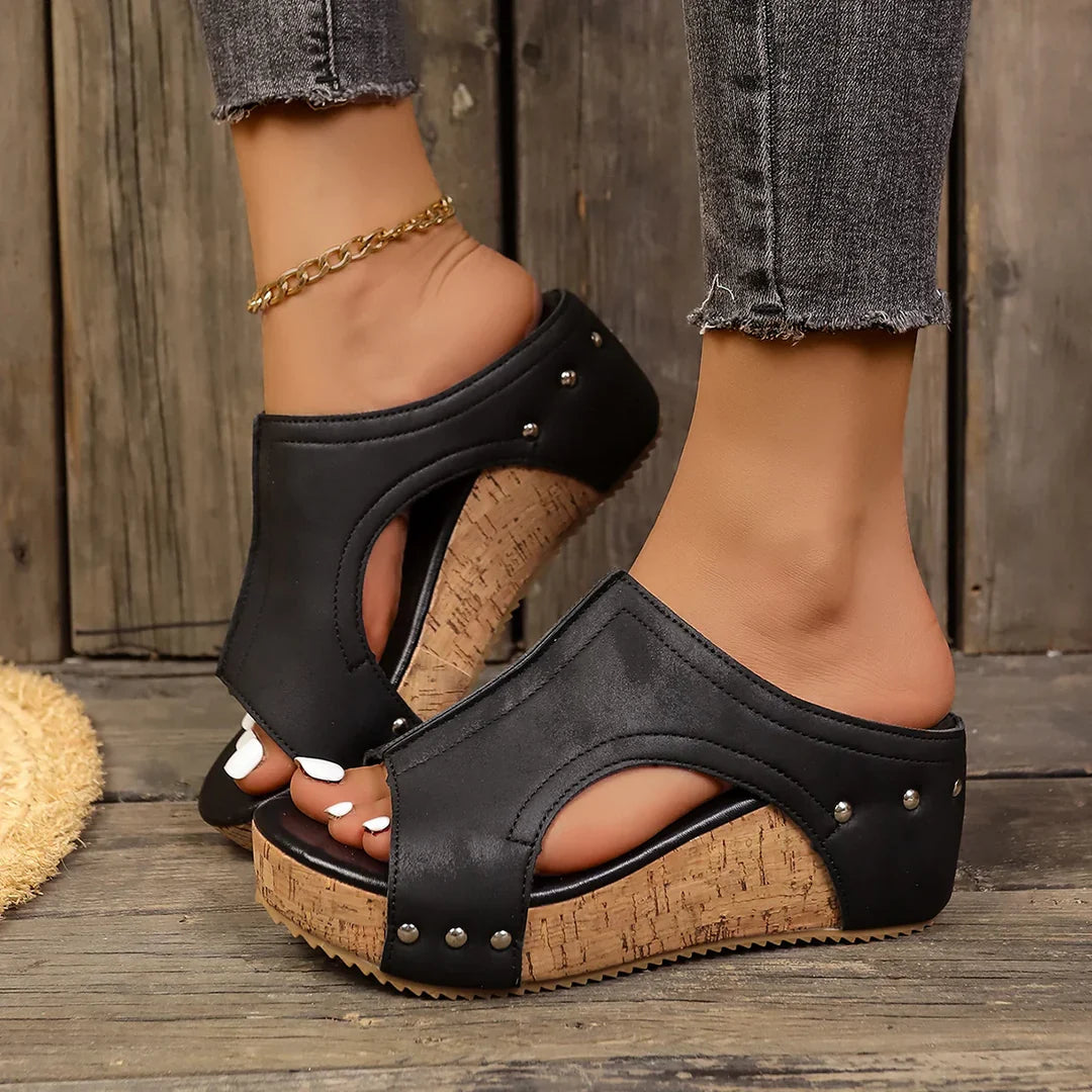 Felicity | Stilvolle, Bequeme &amp; Glamouröse Damen Keilsandaletten aus Kork 0