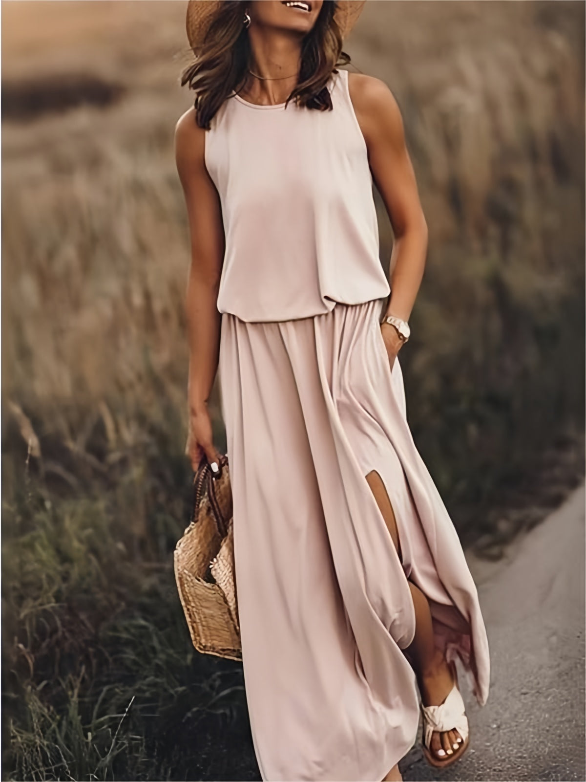 Fiona | Ärmelloses, Elegantes &amp; Bequemes Damen-Maxikleid 2