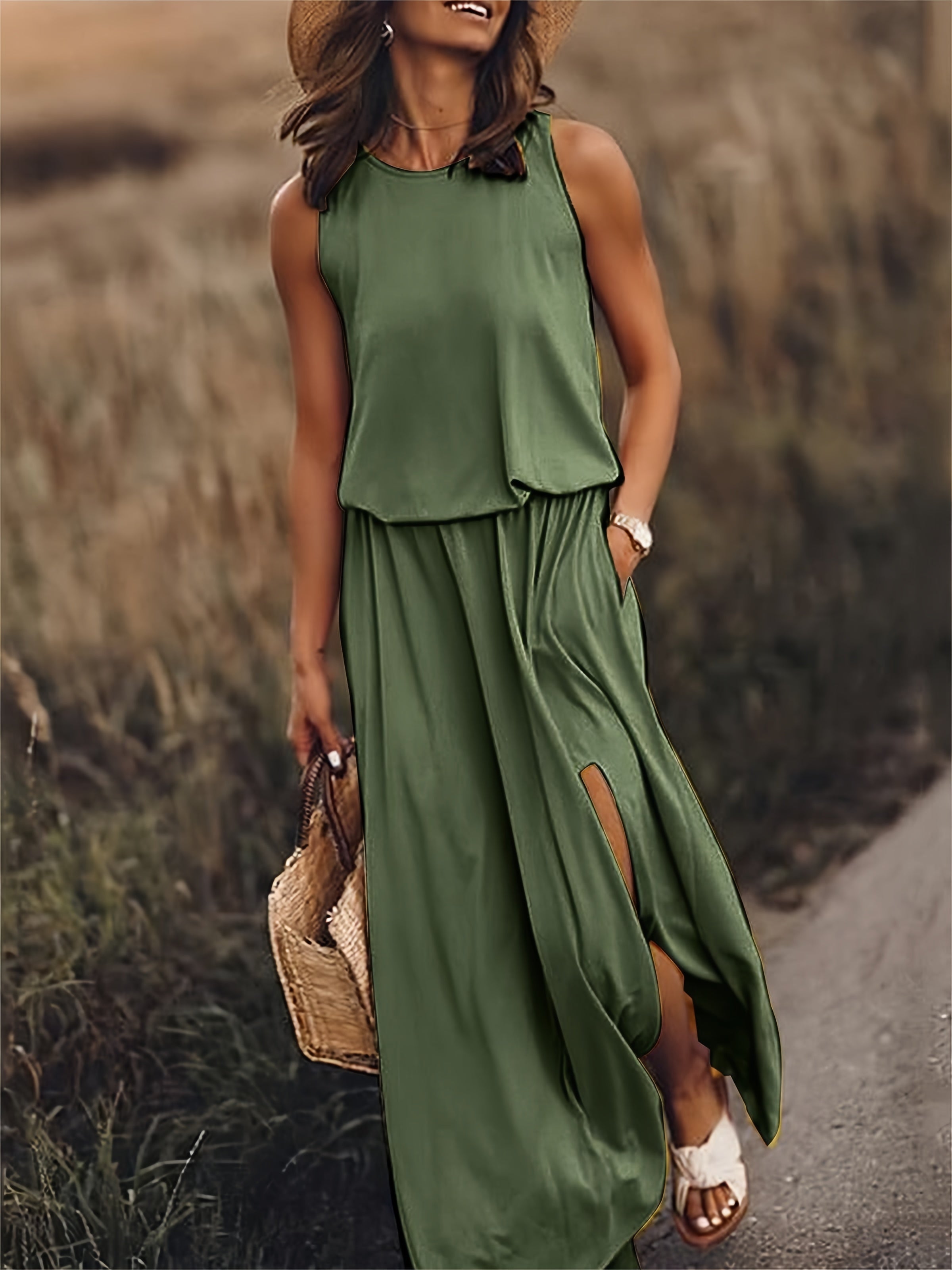 Fiona | Ärmelloses, Elegantes &amp; Bequemes Damen-Maxikleid 6