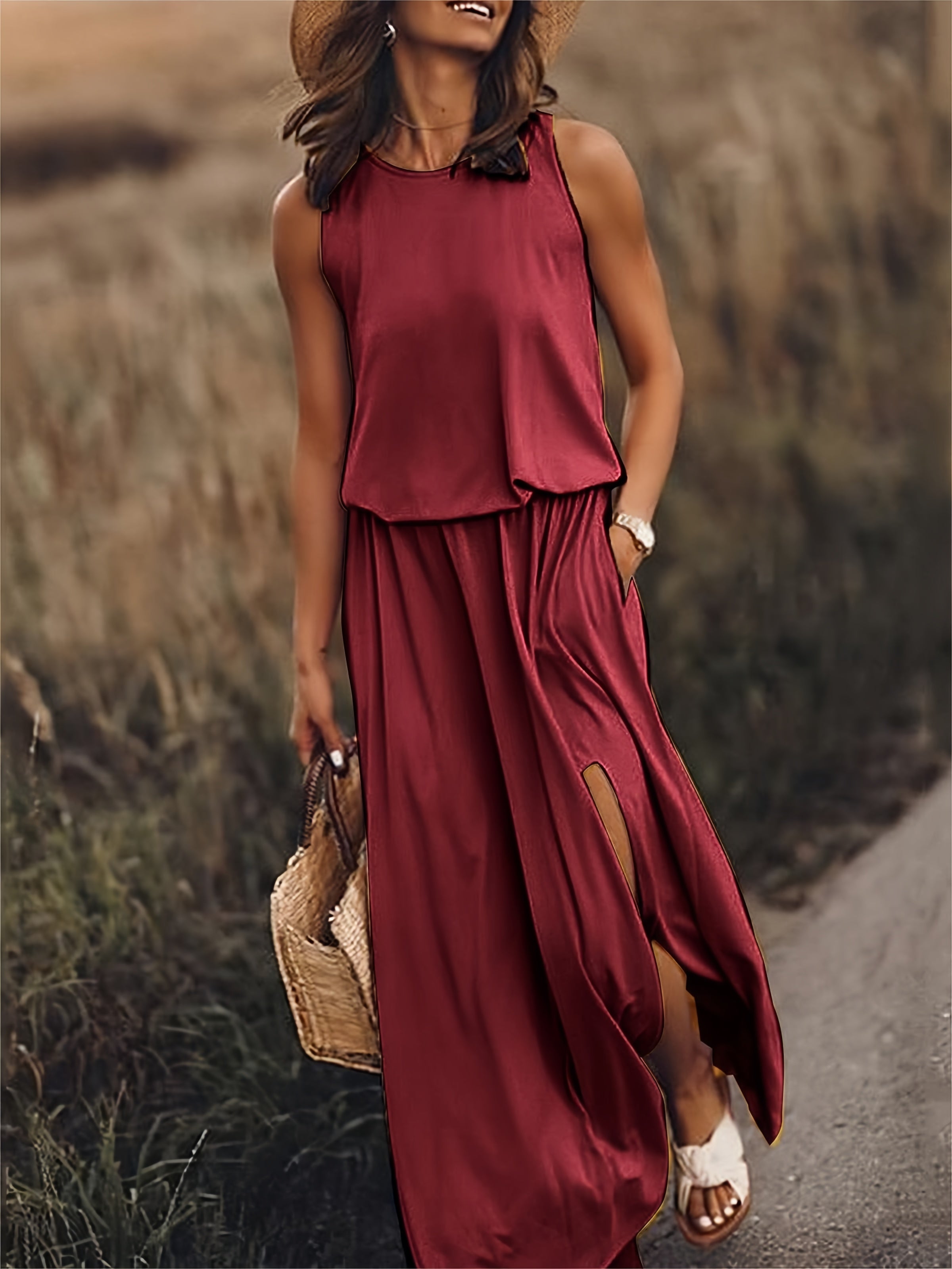 Fiona | Ärmelloses, Elegantes &amp; Bequemes Damen-Maxikleid 7