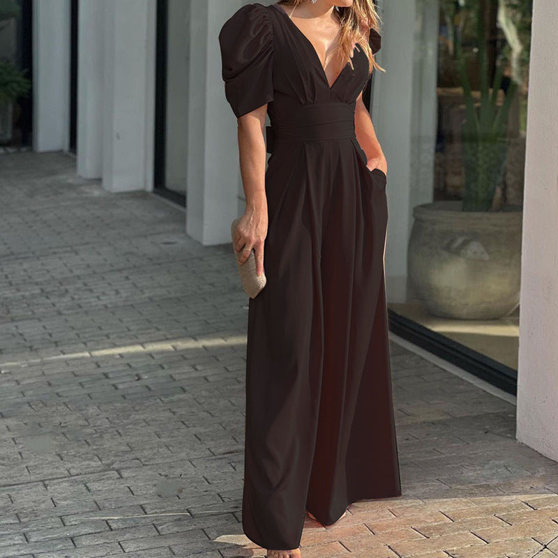 Fiona | Eleganter, Fließender &amp; Stilvoller Damen-Overall mit Weitem Bein 1