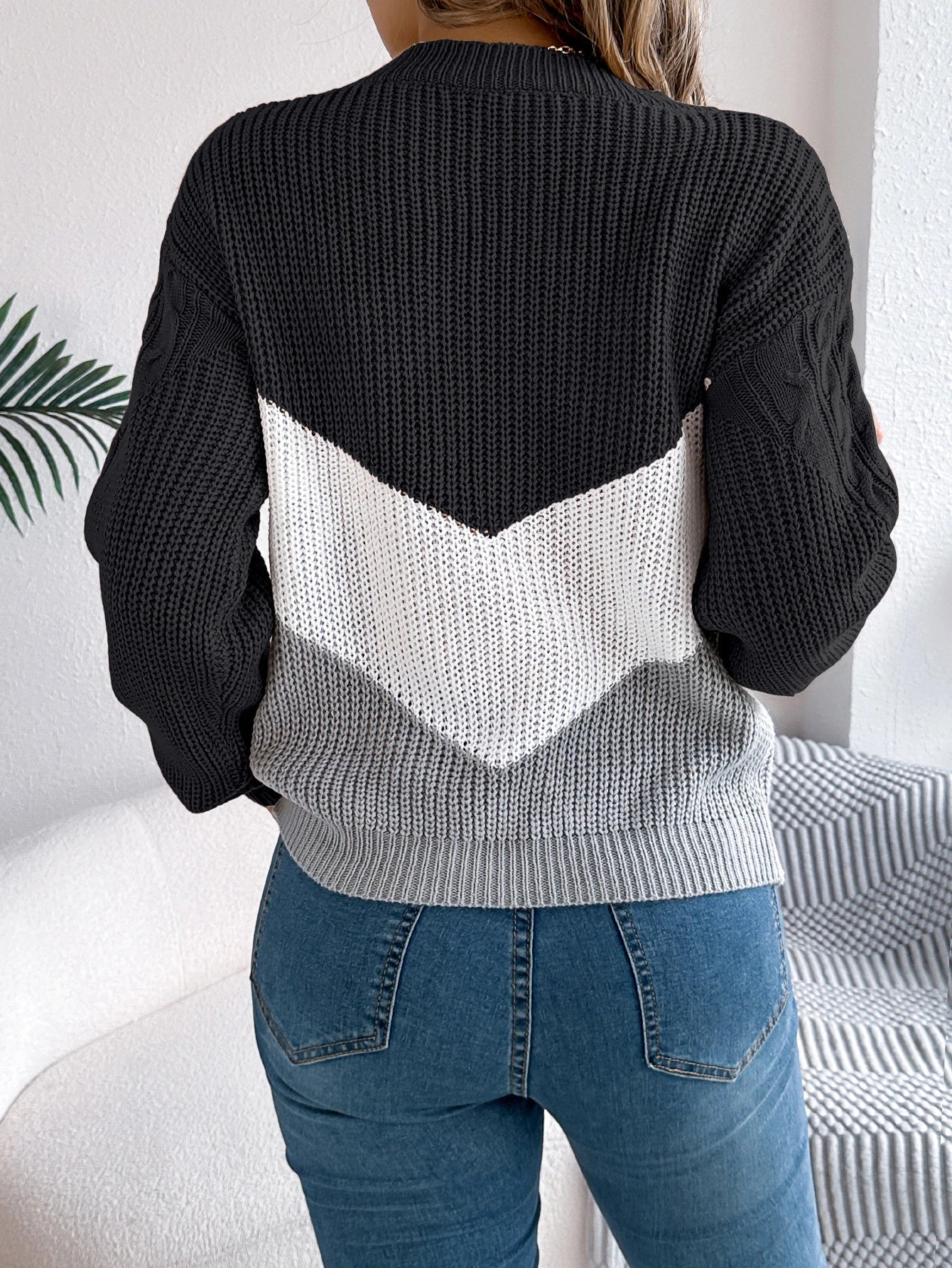 Flora | Chevron-Pullover 2