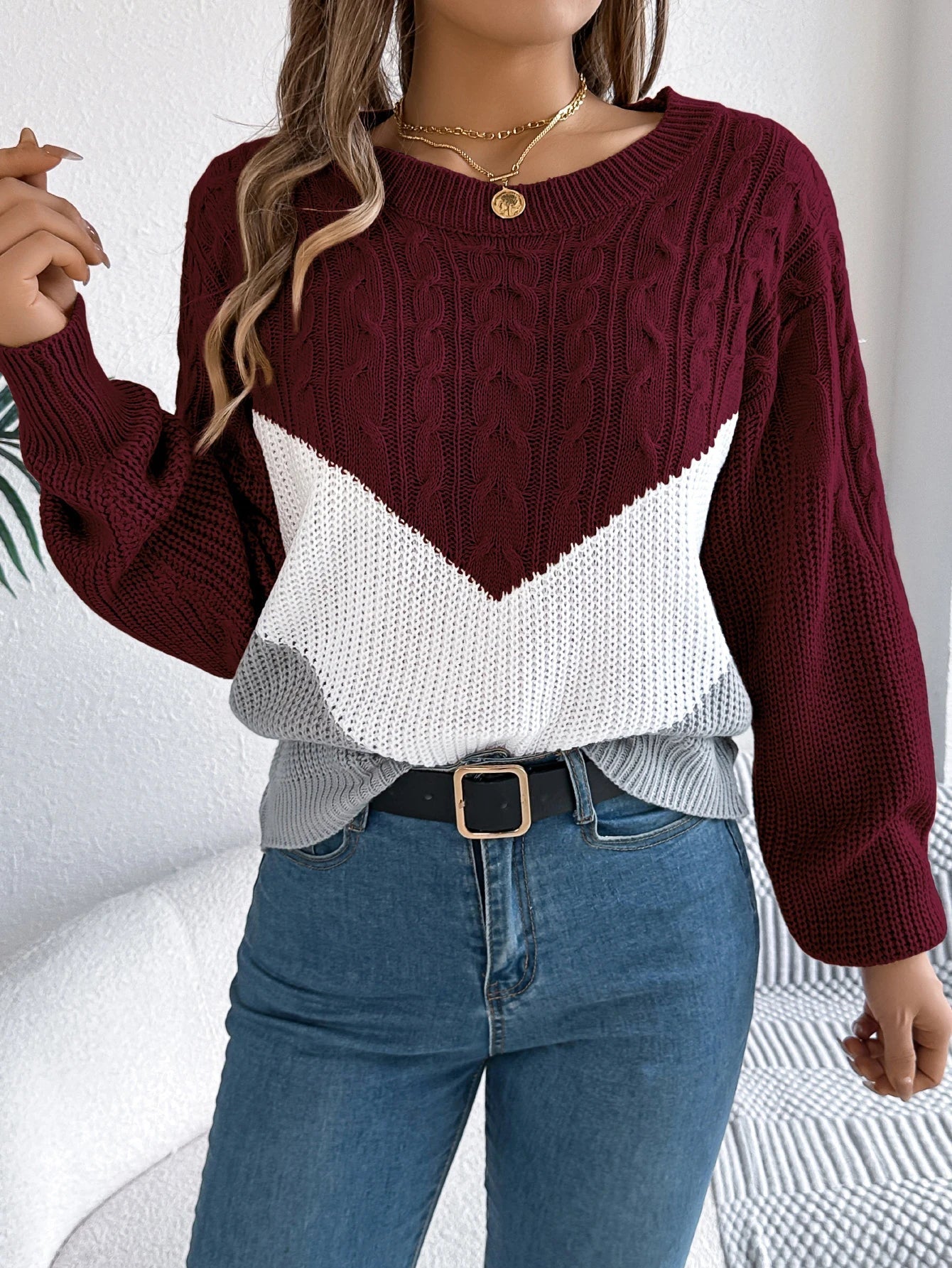 Flora | Chevron-Pullover 6