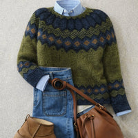 Angelika | Eleganter und zeitloser Damen Norwegerpullover