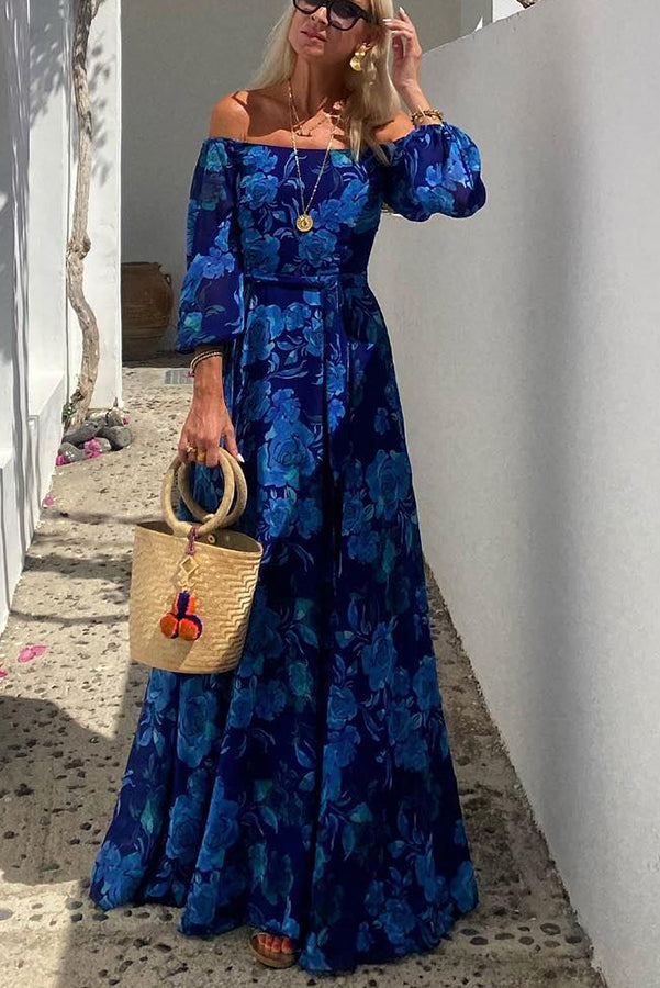 Gina | Maxikleid Festlich Sommer Blumendruck Elegante Maxi-Silhouette 1