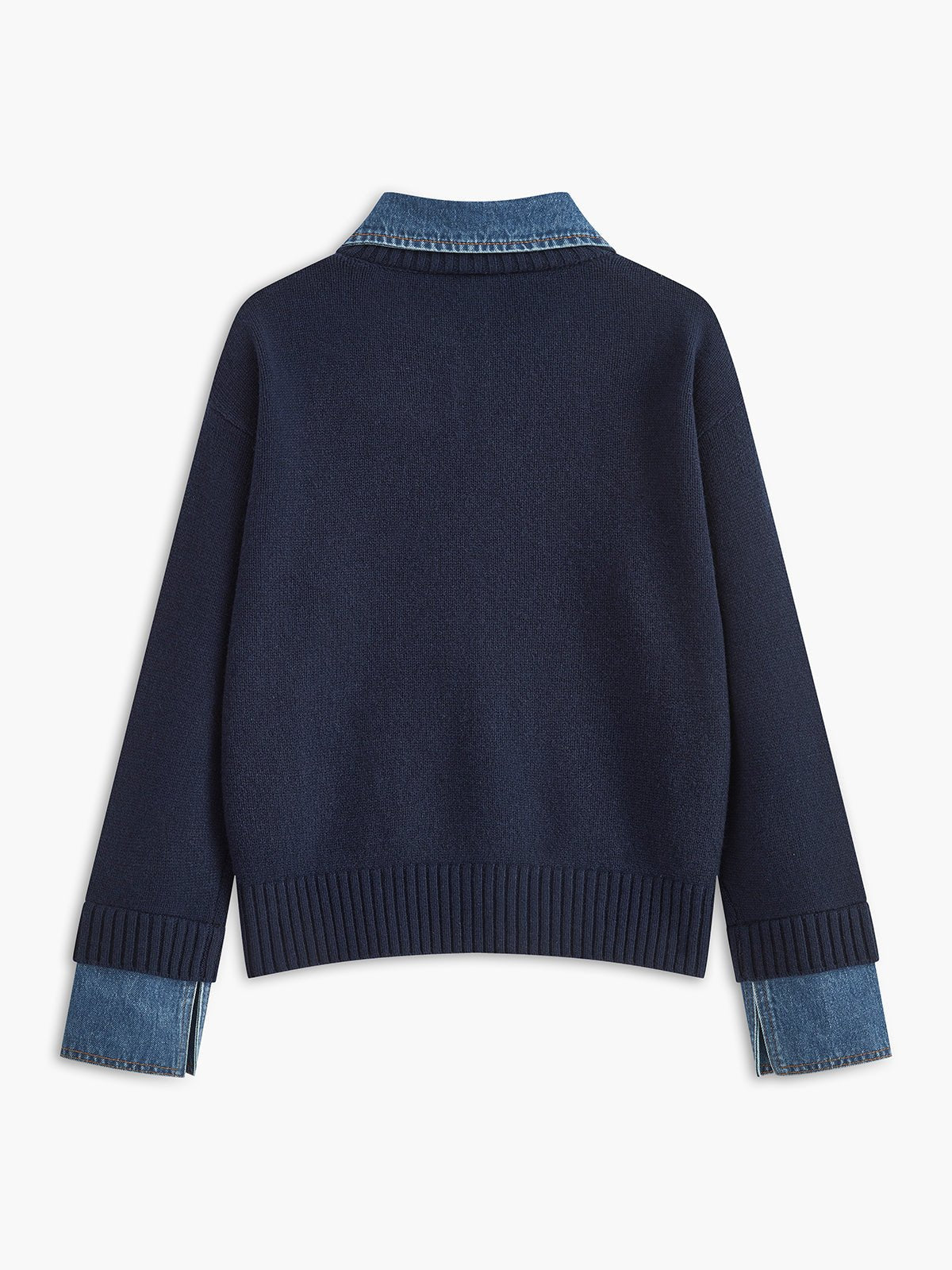 Grace | Eleganter Strickpolopullover mit Jeanskragen 2