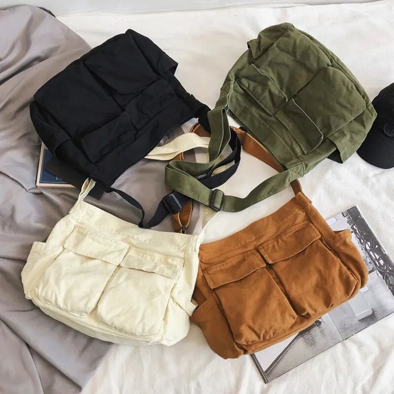 Grace | Vintage Canvas-Tragetasche mit mehreren Fächern 4