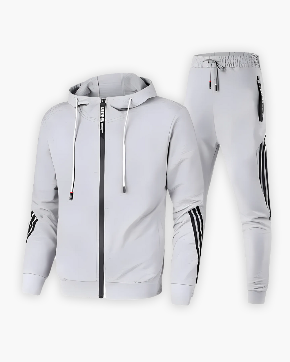 Sportlicher Trainingsanzug mit Kapuze und Reißverschluss