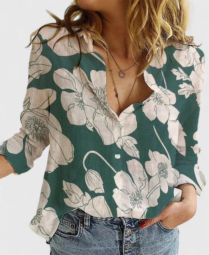 Hana | Leinen Button-Down Hemd Damen Elegant Lässig Fit 9